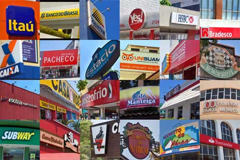 Lojas, restaurantes, bancos e supermercados na Taquara