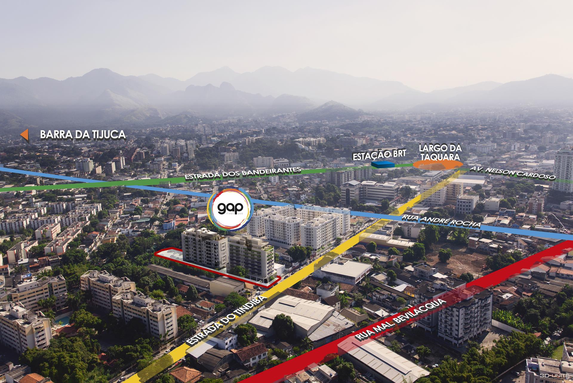 Mapa de localização do GAP Mixed Use